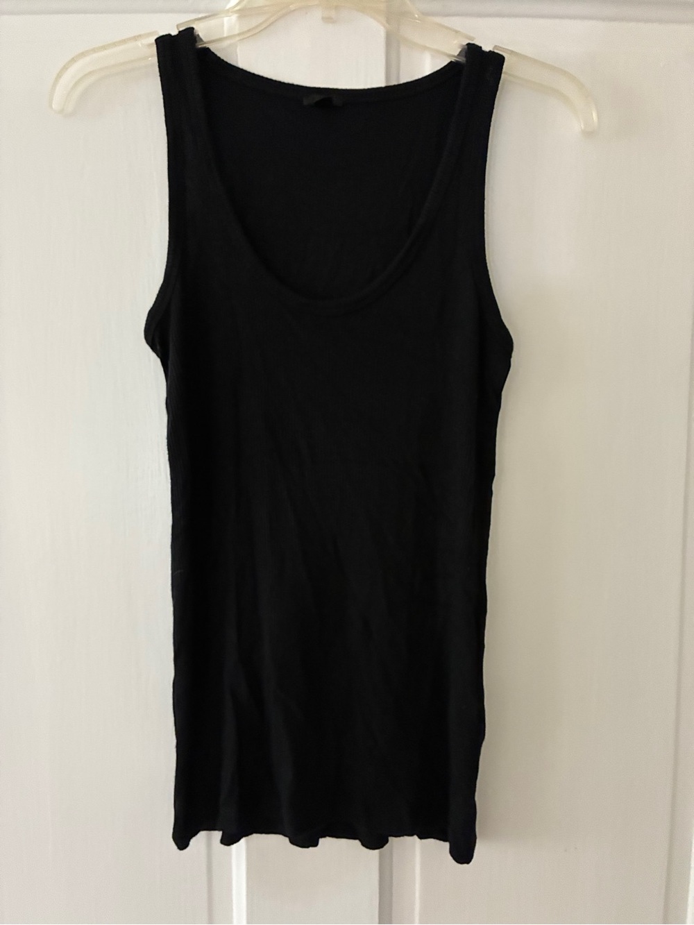 J.Crew Black Ribbed Scoop Neck Tank Top Women’s M